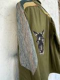Upcycle Vintage Military Shirt Jacket 50´s