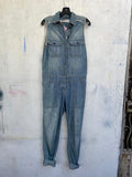 Vintage Denim Blue Fly Jumpsuit